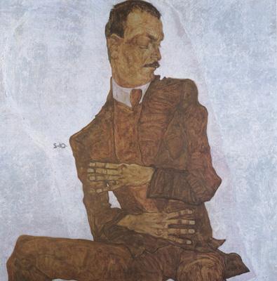 Egon Schiele Portrait of Arthur Roessler (mk12